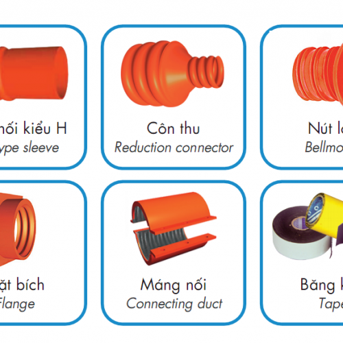 Phụ kiện ống gân xoắn HDPE Maxel