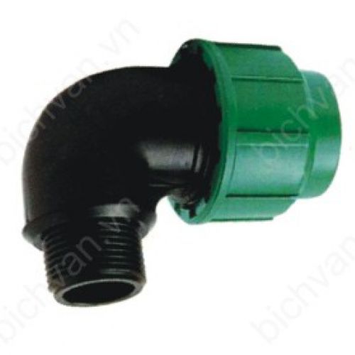 Nối góc ren ngoài PE phun